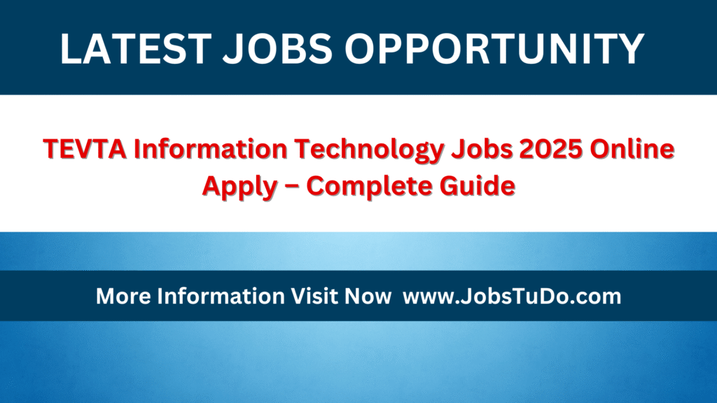 TEVTA Information Technology Jobs 2025