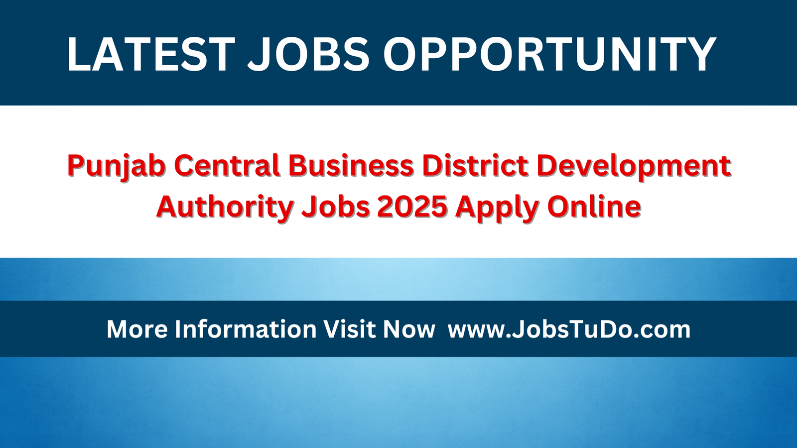 Punjab Central Business District Development Authority Jobs 2025 Apply Online